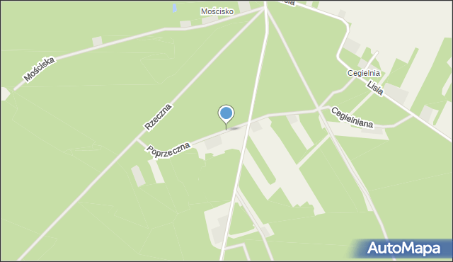 Garnek gmina Kłomnice, Poprzeczna, mapa Garnek gmina Kłomnice