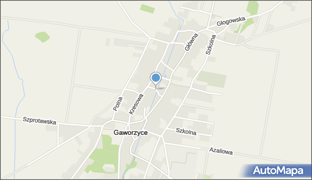 Gaworzyce, Poprzeczna, mapa Gaworzyce