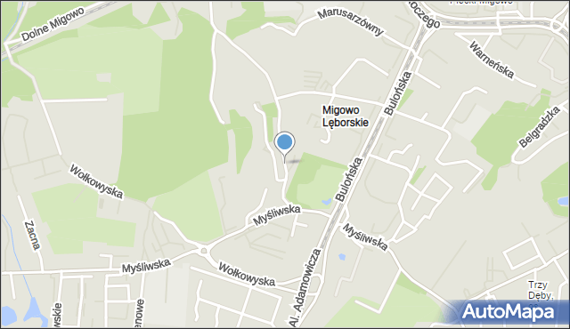 Gdańsk, Powstania Listopadowego, mapa Gdańska