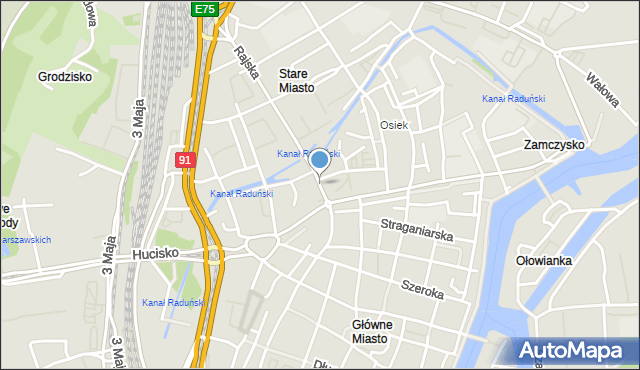 Gdańsk, Podmłyńska, mapa Gdańska