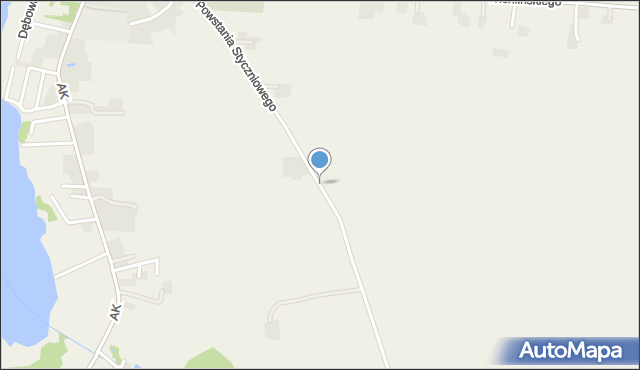 Giewartów, Powstania Styczniowego, mapa Giewartów