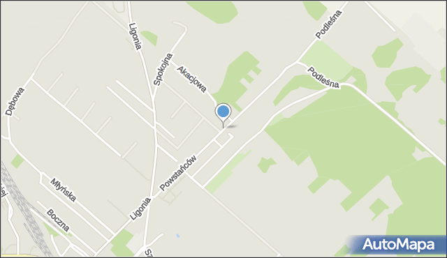 Gogolin powiat krapkowicki, Powstańców, mapa Gogolin powiat krapkowicki