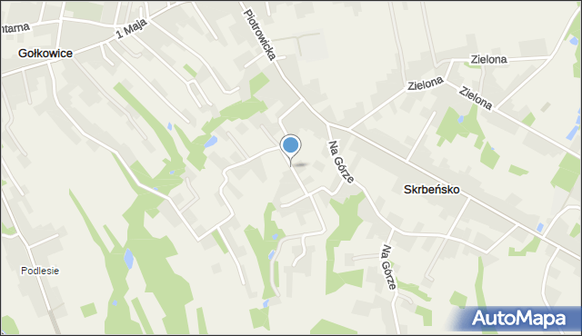 Gołkowice gmina Godów, Podlaska, mapa Gołkowice gmina Godów
