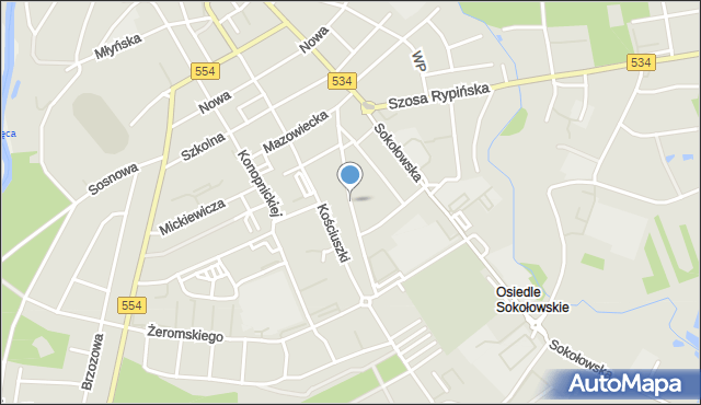 Golub-Dobrzyń, Polna, mapa Golub-Dobrzyń