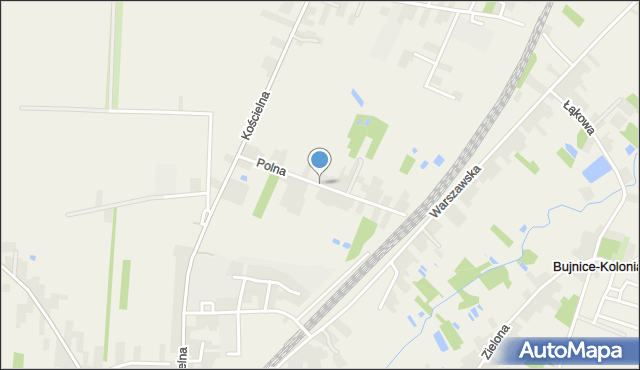 Gorzkowice, Polna, mapa Gorzkowice