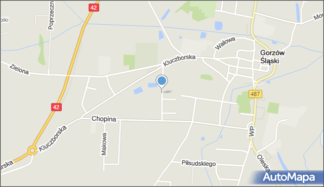 Gorzów Śląski, Powstańców Śląskich, mapa Gorzów Śląski