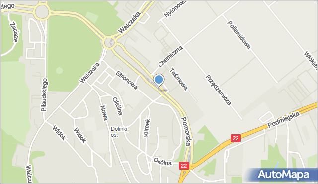 Gorzów Wielkopolski, Pomorska, mapa Gorzów Wielkopolski