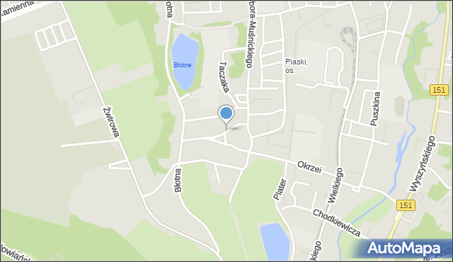 Gorzów Wielkopolski, Powstańców Wielkopolskich, mapa Gorzów Wielkopolski