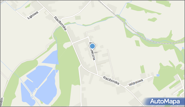 Gorzyce powiat wodzisławski, Poprzeczna, mapa Gorzyce powiat wodzisławski