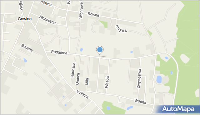 Gowino, Podgórna, mapa Gowino