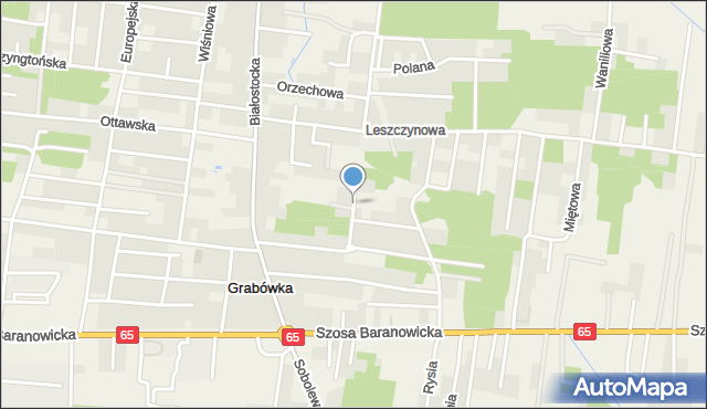 Grabówka gmina Supraśl, Pomarańczowa, mapa Grabówka gmina Supraśl