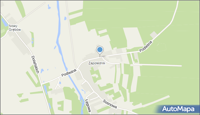 Grębów powiat tarnobrzeski, Podleśna, mapa Grębów powiat tarnobrzeski