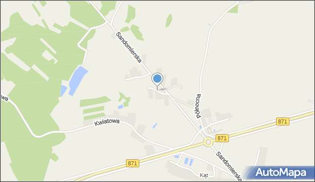 Grębów powiat tarnobrzeski, Pogodna, mapa Grębów powiat tarnobrzeski