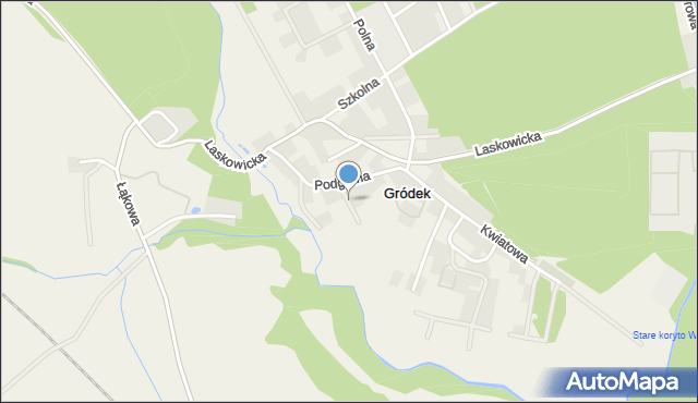 Gródek gmina Drzycim, Podzamcze, mapa Gródek gmina Drzycim