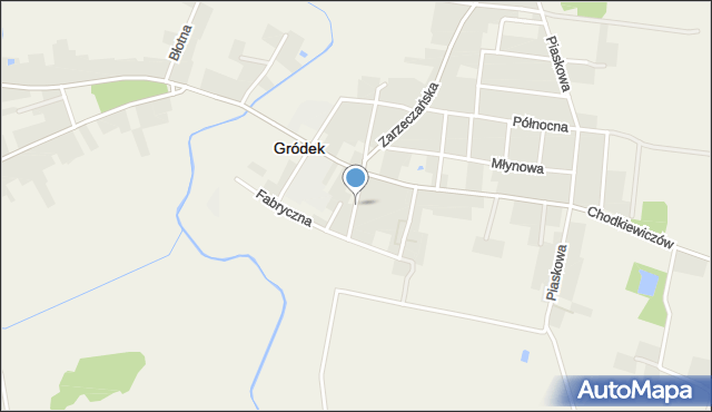 Gródek powiat białostocki, Południowa, mapa Gródek powiat białostocki