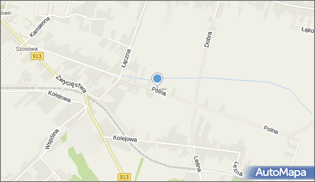Grodków gmina Psary, Polna, mapa Grodków gmina Psary