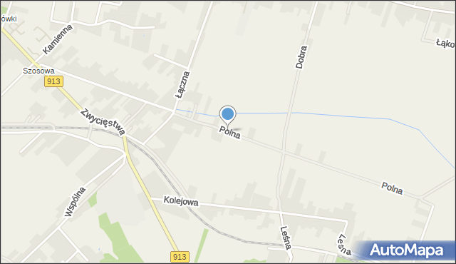 Grodków gmina Psary, Polna, mapa Grodków gmina Psary