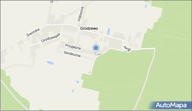 Grodzewo, Południowa, mapa Grodzewo