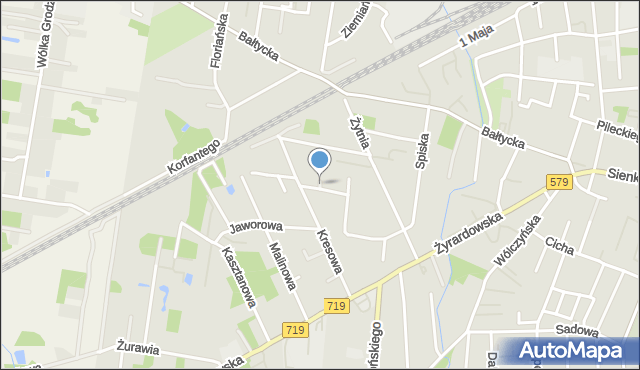 Grodzisk Mazowiecki, Porzeczkowa, mapa Grodzisk Mazowiecki