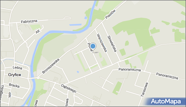 Gryfice, Polna, mapa Gryfice