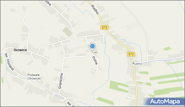 Ilkowice gmina Żabno, Polna, mapa Ilkowice gmina Żabno