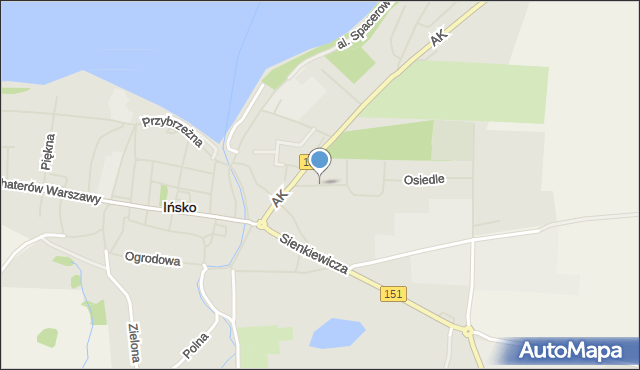 Ińsko, Poznańska, mapa Ińsko