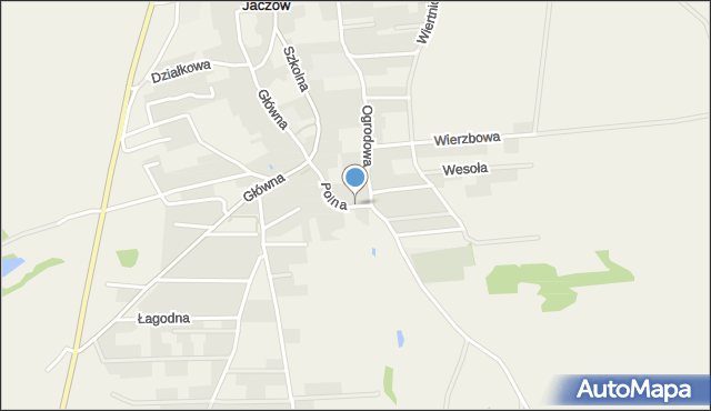 Jaczów, Polna, mapa Jaczów