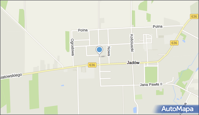 Jadów, Polskiego Października, mapa Jadów