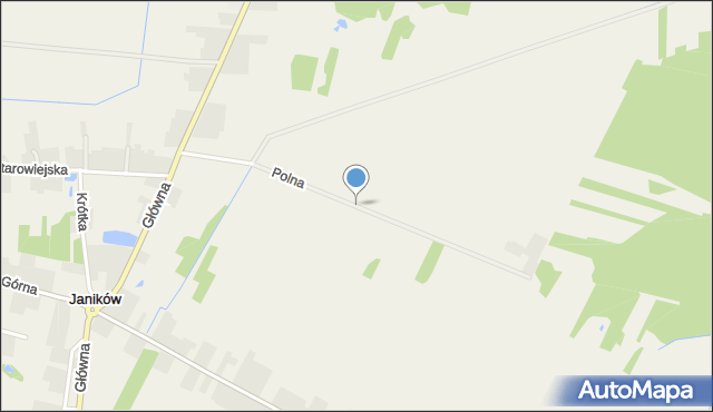 Janików gmina Przysucha, Polna, mapa Janików gmina Przysucha