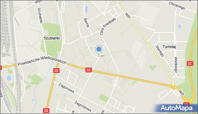 Jarocin, Popiełuszki Jerzego, bł. ks., mapa Jarocin