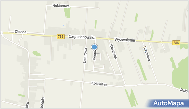 Jaskrów, Pogodna, mapa Jaskrów