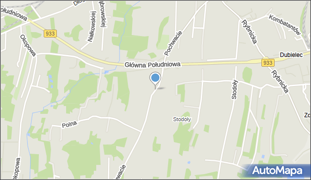 Jastrzębie-Zdrój, Pochwacie, mapa Jastrzębie-Zdrój