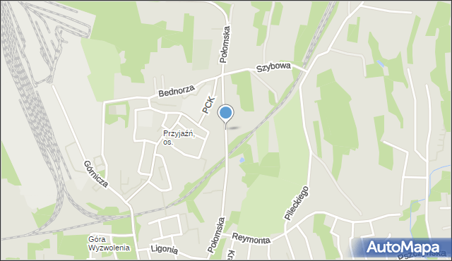 Jastrzębie-Zdrój, Połomska, mapa Jastrzębie-Zdrój