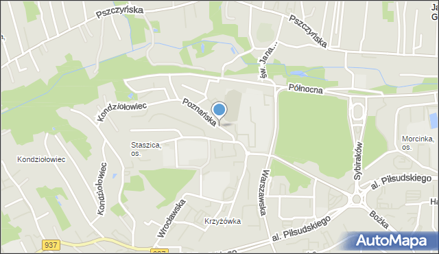 Jastrzębie-Zdrój, Poznańska, mapa Jastrzębie-Zdrój