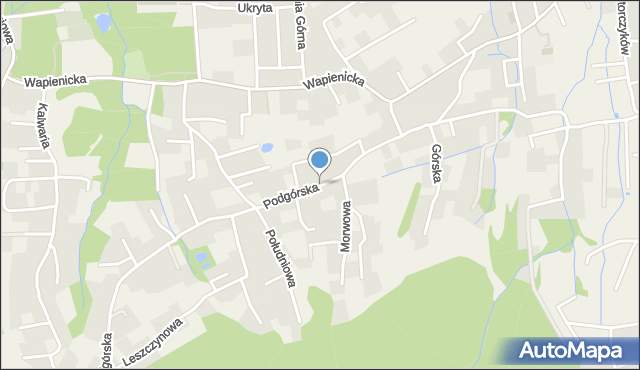 Jaworze powiat bielski, Podgórska, mapa Jaworze powiat bielski