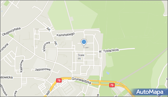 Jaworzno, Powstańców Śląskich, mapa Jaworzno