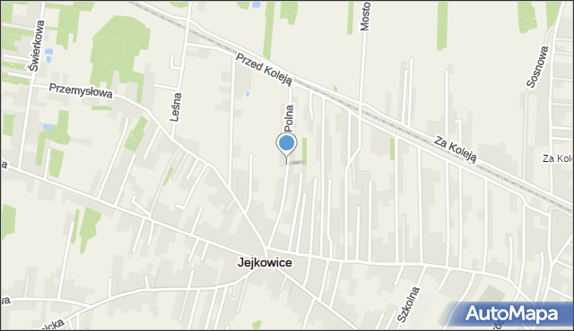 Jejkowice, Polna, mapa Jejkowice