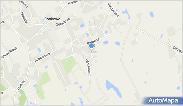 Jonkowo, Południowa, mapa Jonkowo