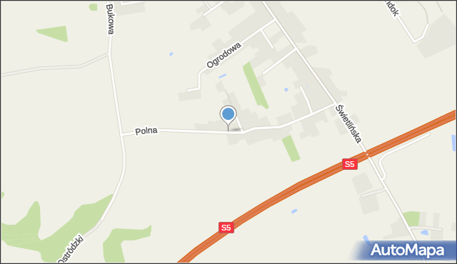 Kajkowo, Polna, mapa Kajkowo