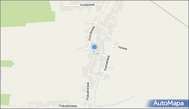 Kąkolewo gmina Osieczna, Południowa, mapa Kąkolewo gmina Osieczna