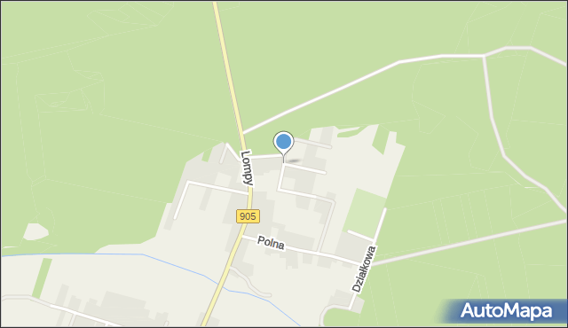 Kalina gmina Herby, Podleśna, mapa Kalina gmina Herby