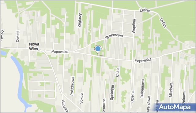 Kania Nowa, Popowska, mapa Kania Nowa