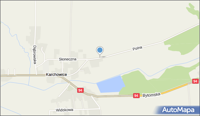 Karchowice, Polna, mapa Karchowice