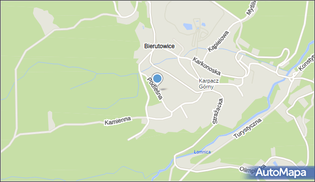 Karpacz, Podleśna, mapa Karpacz