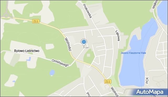 Kartuzy, Podgórna, mapa Kartuzy