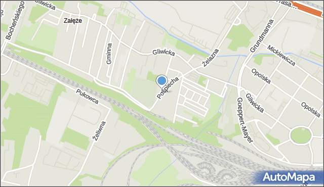 Katowice, Pośpiecha Pawła, ks., mapa Katowic
