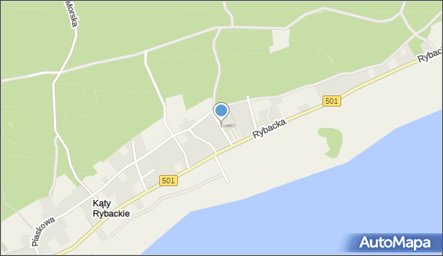 Kąty Rybackie, Portowa, mapa Kąty Rybackie