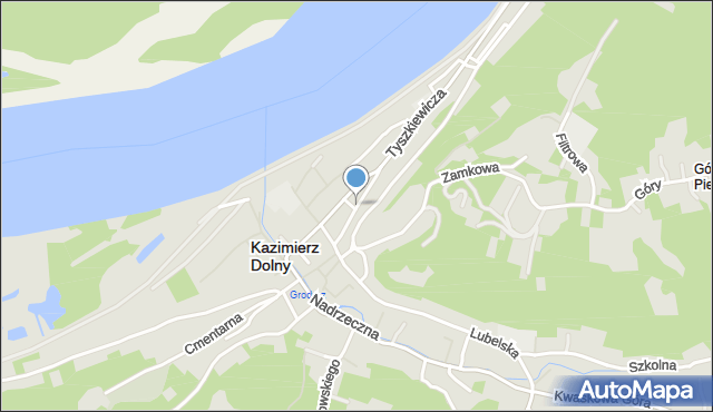 Kazimierz Dolny, Podzamcze, mapa Kazimierz Dolny
