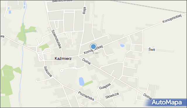 Kaźmierz, Pogodna, mapa Kaźmierz