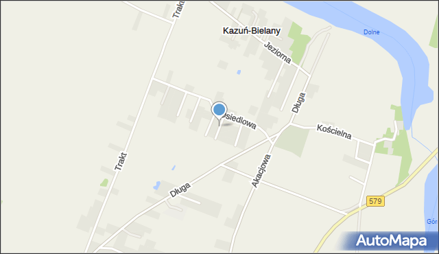 Kazuń-Bielany, Pogodna, mapa Kazuń-Bielany